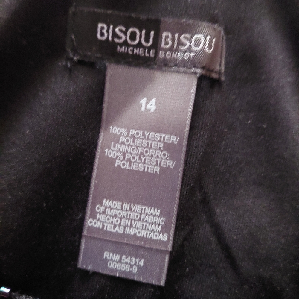 💕2☆ for $20 Bisou Bisou Michele Bohbot One-Shoulder Rhinestone Peacock Dress - Picture 7 of 9